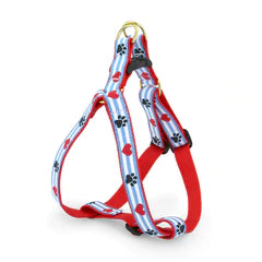 Pawprint and Hearts Dog Harness