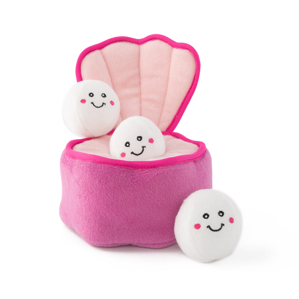 Pearls in Oyster Burrow Dog Toy